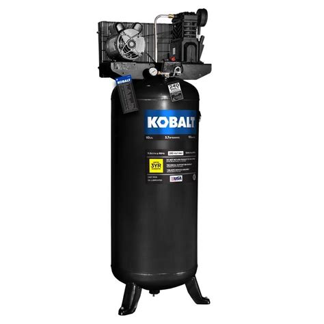 The largest model air compressors that Lowes (Kobalt) offers are 60-80 gallons. . Kobalt air compressor 60 gallon